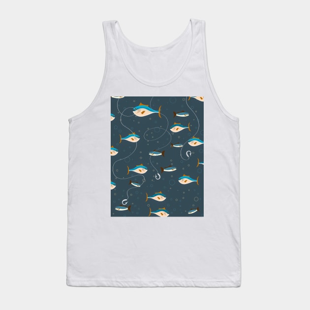 Cute fishing pattern. Tank Top by nickemporium1